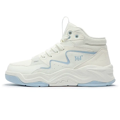 361° Slip Resistant Cushioning Mid Top Skateboard Shoes Men's White Blue