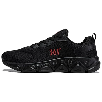 361° Breathable Lightweight Low-Top Casual Shoes Men's Obsidian Black