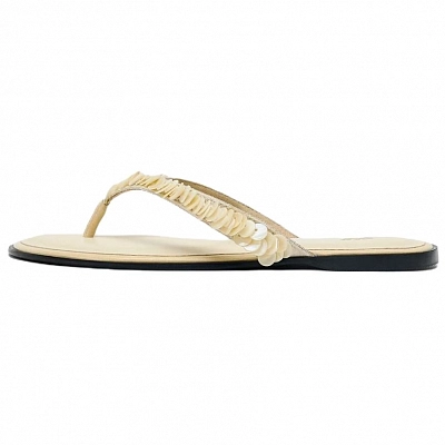 ZARA Abrasion Resistant Flip Flops Women's Beige