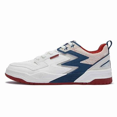 361° Anti Slip Wear Resistant Mid Top Skateboard Shoes Men's White Blue