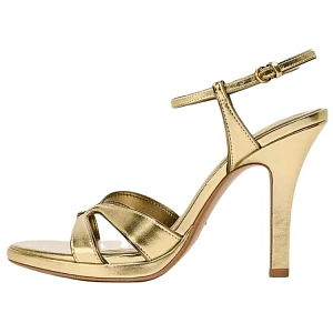 ZARA One Strap Sandals 9cm Women's Gold