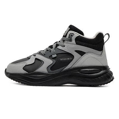 361° Anti-Slip And Wear-Resistant Warm High-Top Casual Shoes Women's Zinc Iron Gray
