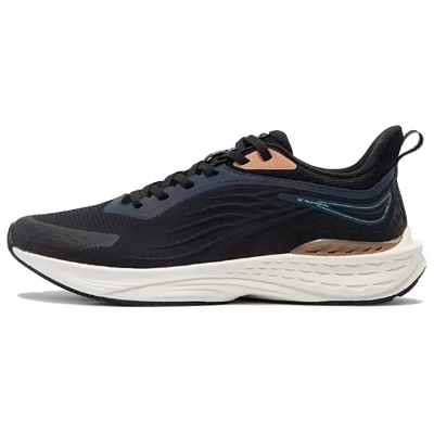 361° FlyFish Cushioning, Wear Resistant Low Top Running Shoes Men's Black White