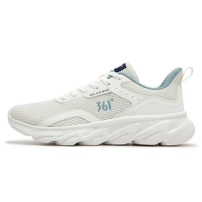 361° Breathable, Rebound, Lightweight Low Top Sprint Running Shoes Men's White Blue