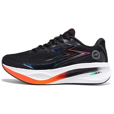 361° Wear Resistant Cushioning Breathable Low Top Casual Sprint Running Shoes Men's Black Orange