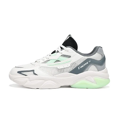 361° Cushioning Breathable Lightweight Low Top Casual Shoes Men's Feather White Deep Iron Gray