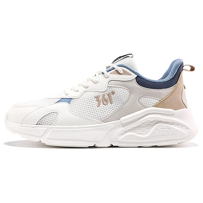 361° Anti Slip Wear Resistant Low Top Casual Shoes Men's White Blue