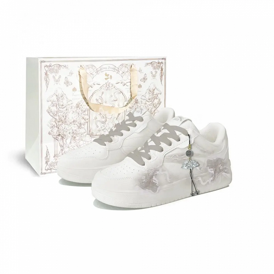 Anta Relaxed Cushioning, Wear Resistant Low top Skateboard Shoes Unisex White Gray купить в интернет-магазине Yoocart с быстрой доставкой по России.