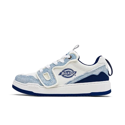 Dickies Slip Resistant, Abrasion Resistant, Lightweight Low Top Skateboard Shoes Men's White Blue