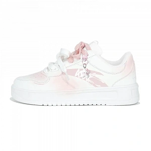 Anta Relaxed Wear resistant And Lightweight Low top Skateboard Shoes Women's White Pink