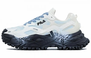 FILA FUSION BIANCO Abrasion Resistant Low Top Casual Shoes Women's White Blue