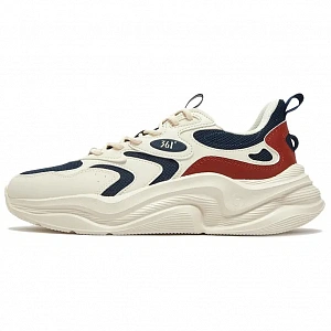 361° Anti Slip Wear Resistant Low Top Casual Shoes Men's Beige Blue Red
