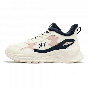 361° Anti-Slip And Wear-Resistant Water-Resistant High-Top Casual Running Shoes Women's White Pink