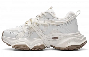 Kappa Back to Back Thermal Abrasion Resistant Slip Resistant Low Top Chunky Sneakers Women's Classic White