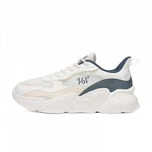 361° Cushioning, Breathable, Lightweight Low top Casual Shoes Men's Feather White Deep Iron Gray