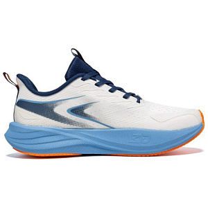 361° Speed Surge Float 1.0 Slip Resistant, Breathable, Lightweight Low Top Casual Sprint Running Shoes Men's Beige Blue 1 4138683