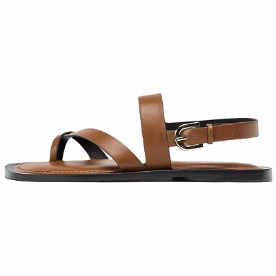ZARA One Strap Sandals 2.5cm Women's Brown