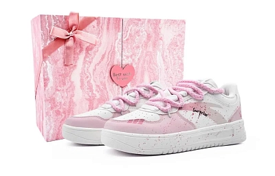 Anta Relaxed Cushioning Abrasion Resistant Lightweight Low Top Skateboard Shoes Women's Pink