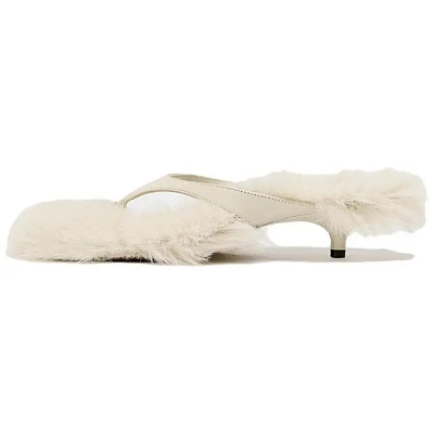 ZARA Slip Resistant Flip Flops Women's White
