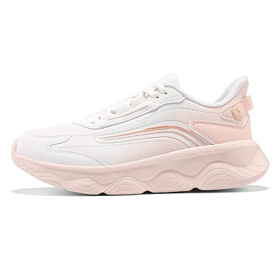 361° Cushioning Anti-Slip And Wear-Resistant Low-Top Casual Running Shoes Women's White Pink