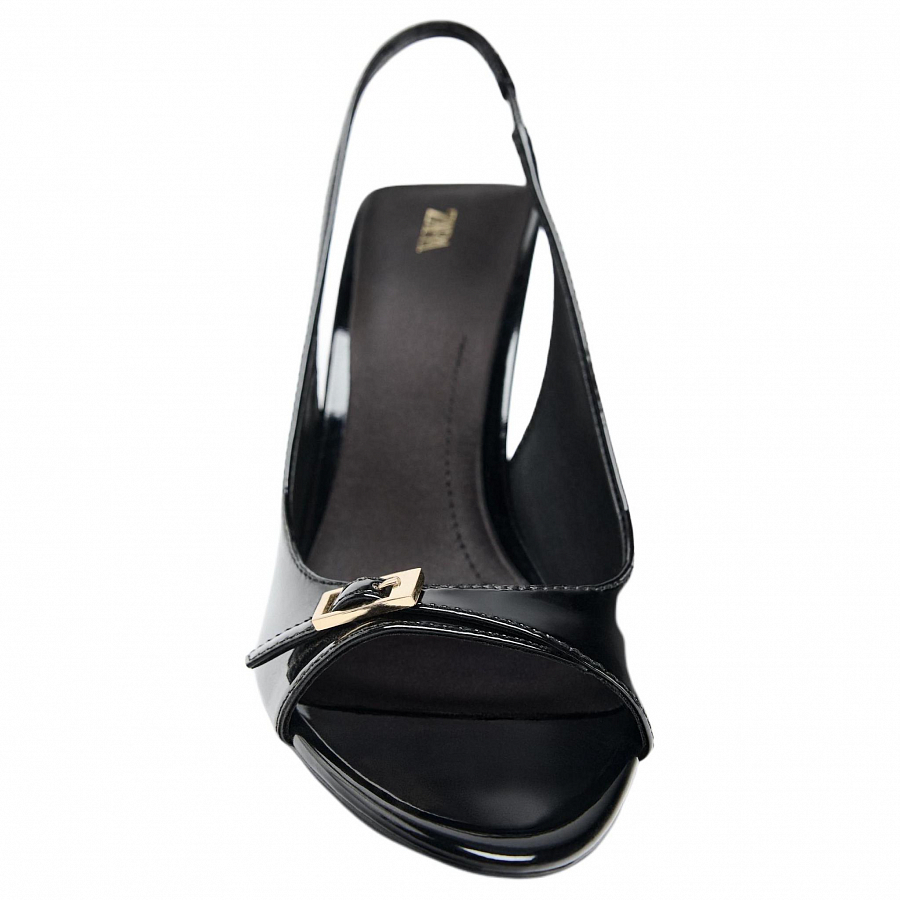 ZARA One Strap Sandals 10.5cm Women's Black купить в интернет-магазине Yoocart с быстрой доставкой по России.