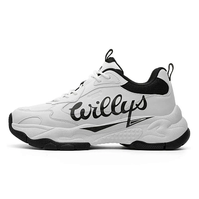 JEEP SPIRIT Low Top Chunky Sneakers Men's Shuffleboard White
