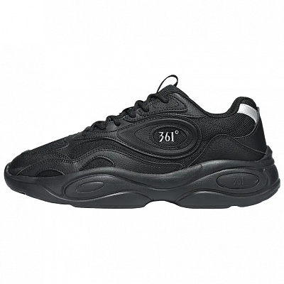 361° Wear-resistant And Lightweight Low-Top Casual Running Shoes Men's Black