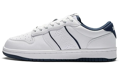 Kappa Urban Sports Back to Back Slip Resistant Abrasion Resistant Low top Skateboard Shoes Unisex White Blue