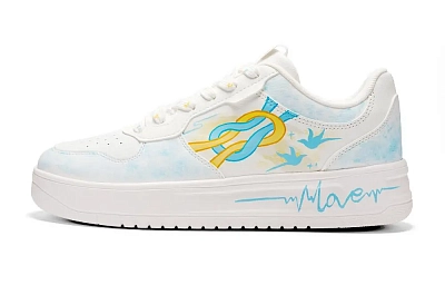 Anta Relaxed Wear resistant And Lightweight Low top Skateboard Shoes Men's Light Blue