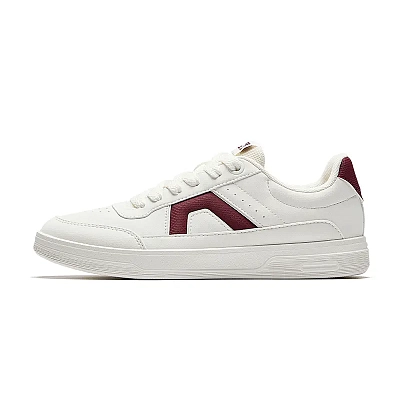 Anta Abrasion Resistant Shock Absorbers Low top Skateboard Shoes Women's White Red