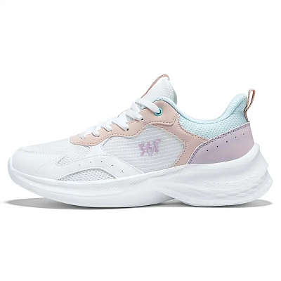 361° Cushioning, Breathable, Supportive Low Top Casual Running Shoes Women's Feather White Gauze Blue