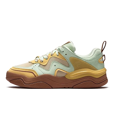 FILA FUSION KICK III Skateboarding Shoes Low Top Skateboard Shoes Women's Beige Light Yellow Vervain Green