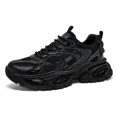 JEEP SPIRIT Low Top Chunky Sneakers Men's Black