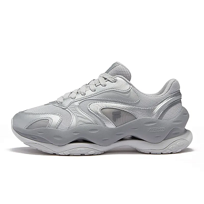 FILA FUSION Cheese Cheese Wear-Resistant Low-Top Casual Shoes Men's Silver Gray