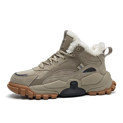 JEEP SPIRIT Thermal Abrasion Resistant Snow Boots Men's Sandstone