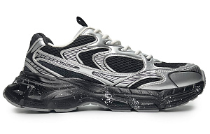 Kappa Cushioned Wear-Resistant Breathable Lightweight Low-Top Running Shoes Unisex Black Silver 1 4140895