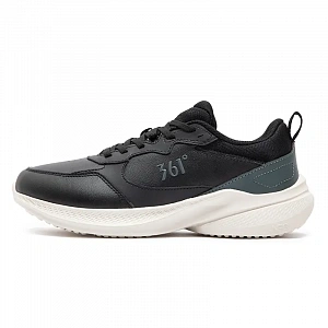 361° Cushioning, Wear Resistant Low Top Casual Running Shoes Men's Black Gray