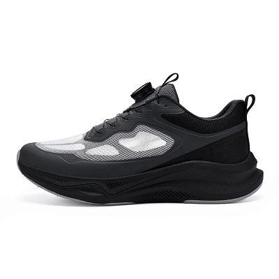 JEEP SPIRIT Cushioning, Abrasion Resistant, Moisture Wicking, Lightweight Running Shoes Men's Graphite Black
