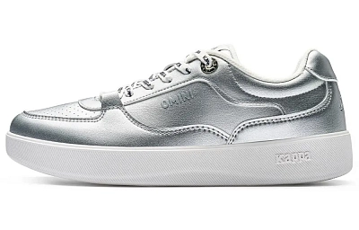 Kappa Back to Back Anti Slip Wear Resistant Low Top Skateboard Shoes Women's Silver