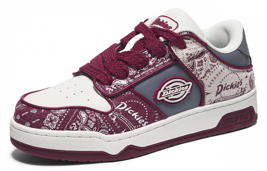 Dickies Trendy, Vintage Paisley Low Top Skateboard Shoes Men's White Red купить в интернет-магазине Yoocart с быстрой доставкой по России.