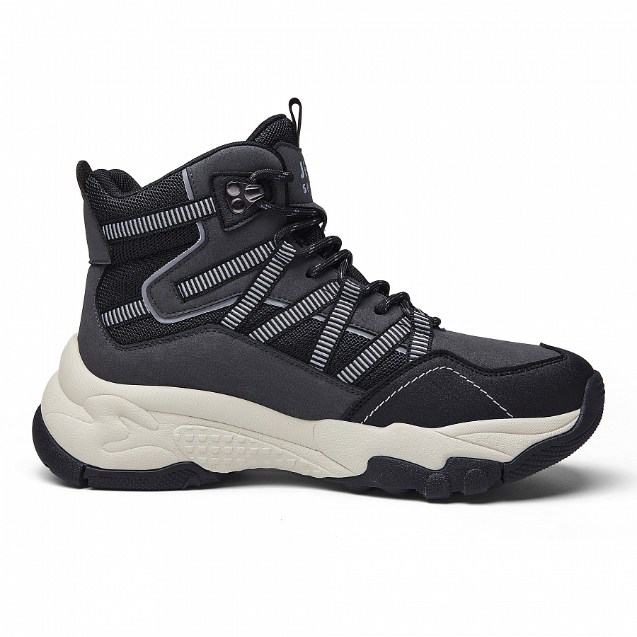 JEEP SPIRIT Cushioning Abrasion Resistant Coverage Lightweight Thermal Mat High top Outdoor Shoes Men's Graphite Black купить в интернет-магазине Yoocart с быстрой доставкой по России.