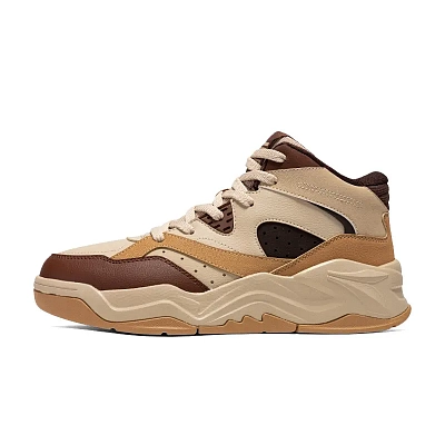 361° Anti-Slip Wear-Resistant High-Top Casual Shoes Men's Apricot Tea Brown
