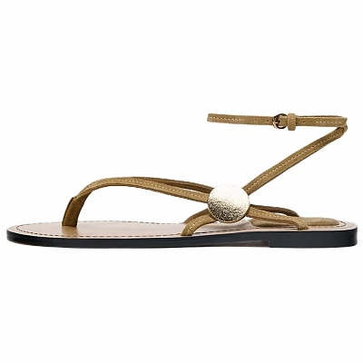 ZARA One Strap Sandals 2cm Women's Brown