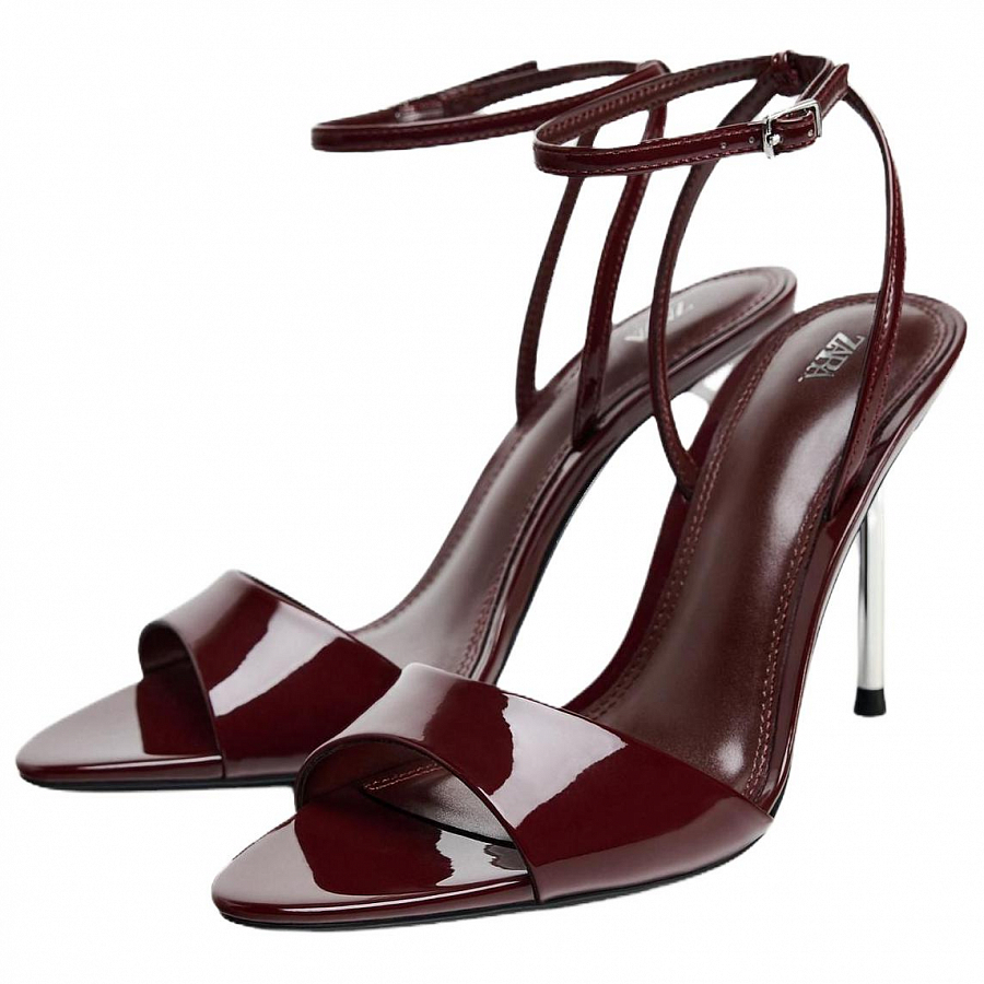 ZARA One Strap Sandals 10cm Women's Red купить в интернет-магазине Yoocart с быстрой доставкой по России.