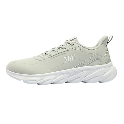 361° Running Collection Cushioning Anti-Slip And Wear-Resistant Low-Top Casual Running Shoes Men's Gray White
