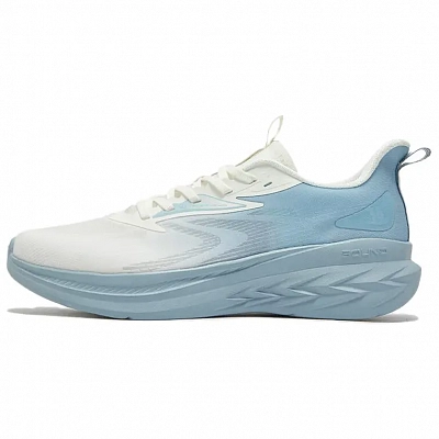 361° Feiyu 3.0 Shock Absorbers Slip Resistant Abrasion Resistant Low Top Casual Running Shoes Men's White Blue