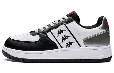 Kappa Back to Back Shock Absorbers Slip Resistant Low Top Skateboard Shoes Unisex Classic White Black