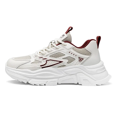 JEEP SPIRIT Low Top Chunky Sneakers Unisex Shuffleboard White