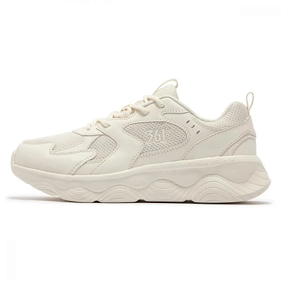 361° Cushioning Anti-Slip And Wear-Resistant Low-Top Casual Running Shoes Women's Ecru