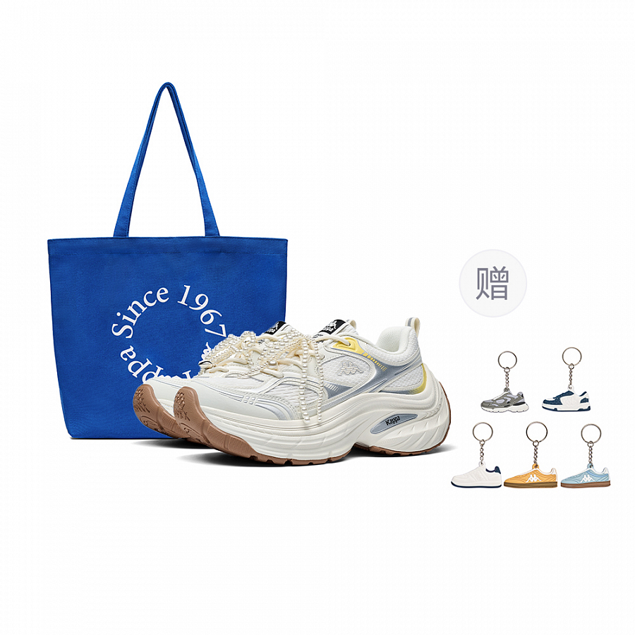 Kappa Back to Back Anti Slip And Wear Resistant Height Increasing Low top Chunky Sneakers Women's White Silver купить в интернет-магазине Yoocart с быстрой доставкой по России.